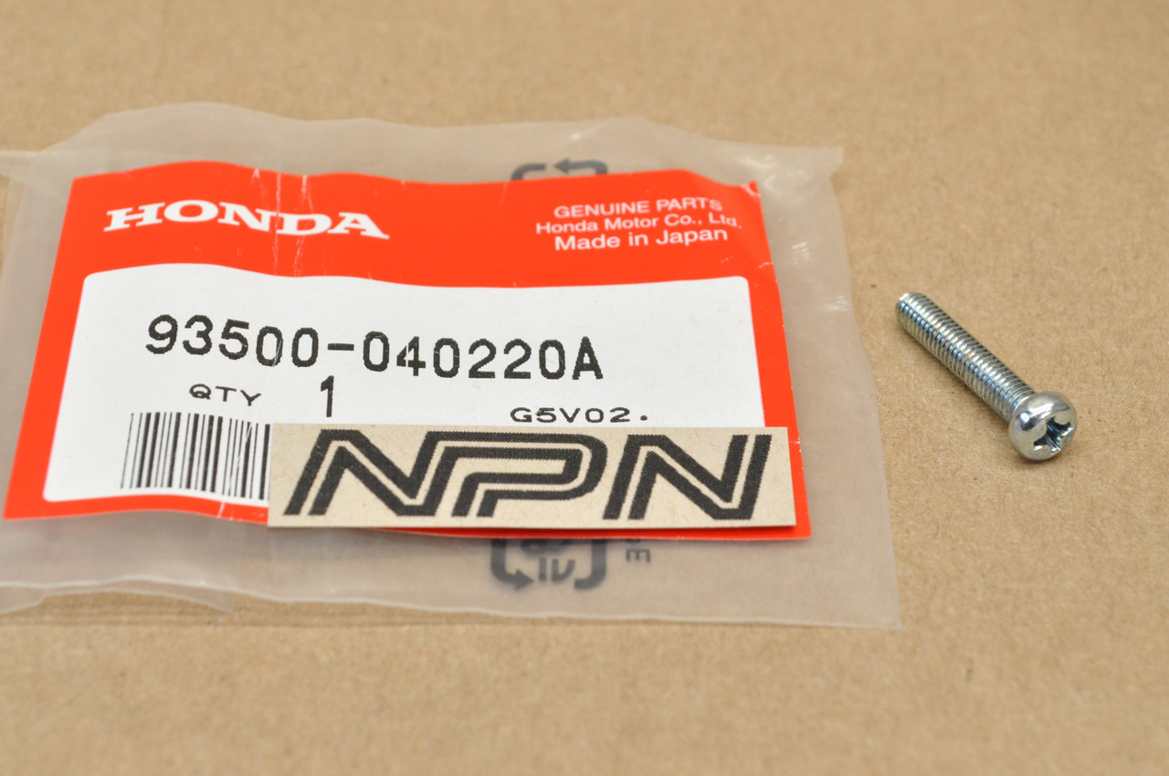 NOS Honda CB750A CB750F CB750 K0-1978 QA50 K0-K3 Pan Head Screw 93500-04022-0A