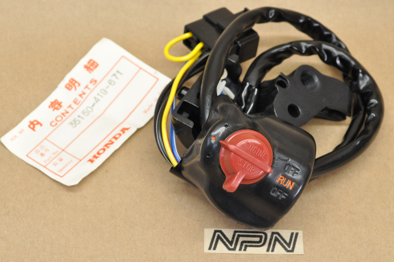 NOS Honda 1978-79 CM185 T Twinstar Start Kill Stop Run Off Switch 35150-419-671