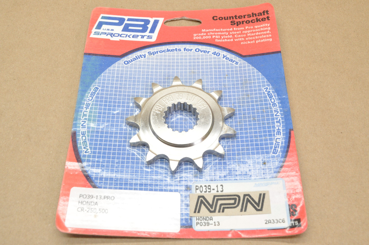 NOS Honda CR250 R CR500 R PBI Front Drive Chain Sprocket 13T 23802-ML3-871