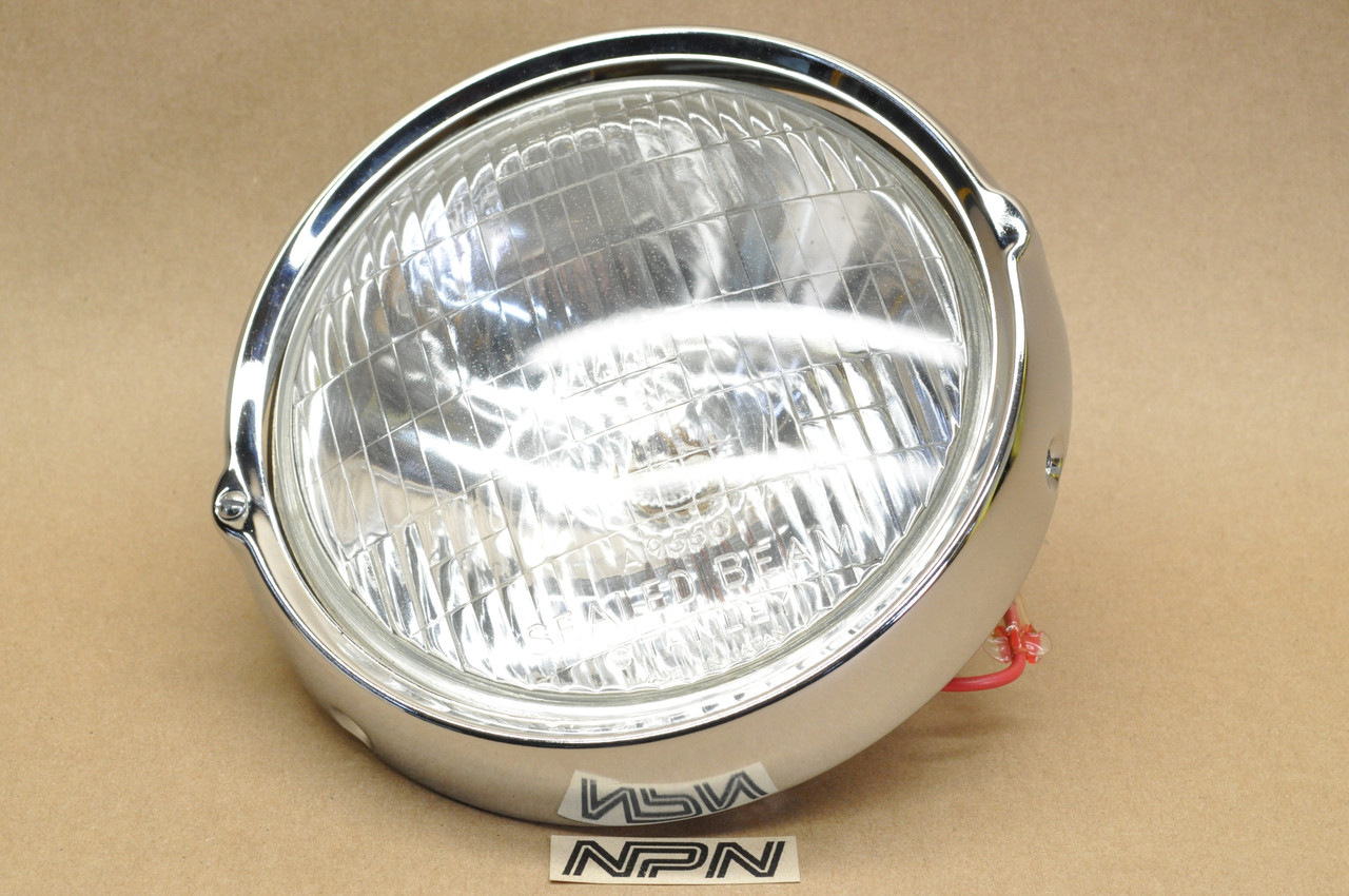 NOS Honda CB450 K0 CB77 CL77 Sealed Beam Head Light w/ Bezel Ring 33100-283-000