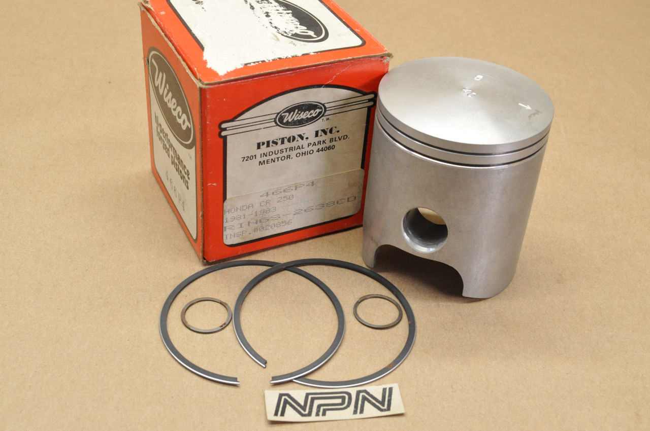 NOS Honda 1981-83 CR250 R Wiseco 67 mm Piston, Rings & Clips Set 466 P4