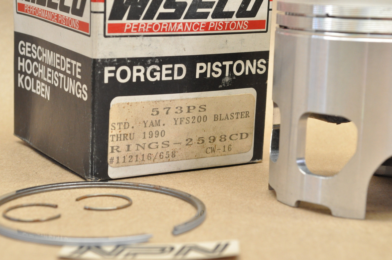 NOS Yamaha YFS200 Blaster Wiseco 66mm Std Size Piston, Rings & Clips Kit 573PS