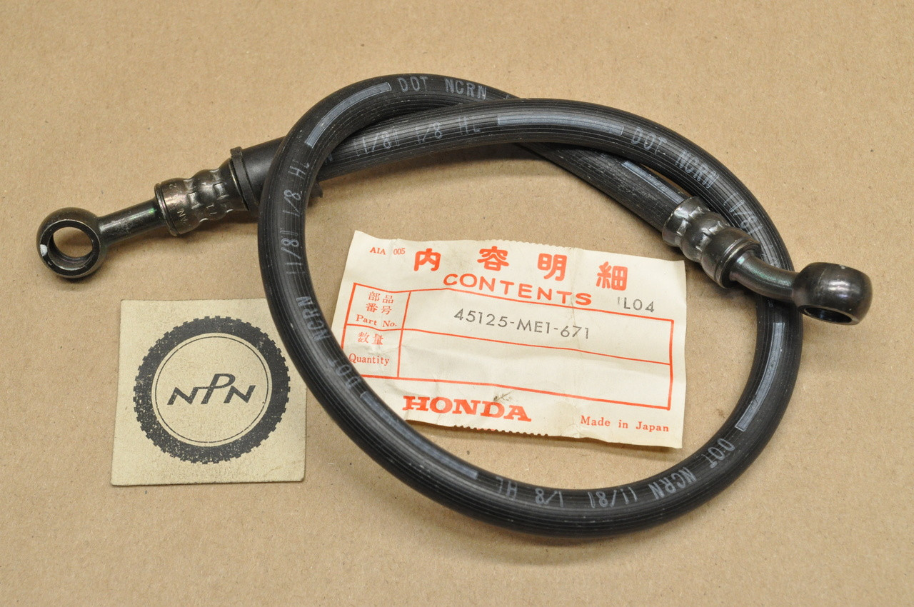 NOS Honda 1982-83 CB750 SC Nighthawk Master Cylinder Front Brake Line Hose A 45125-ME1-671