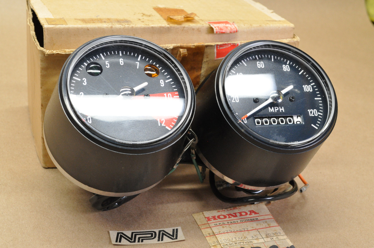 NOS Honda CB450 K1-K2 Speedometer Tachometer Meter Set Cluster 37200-292-672