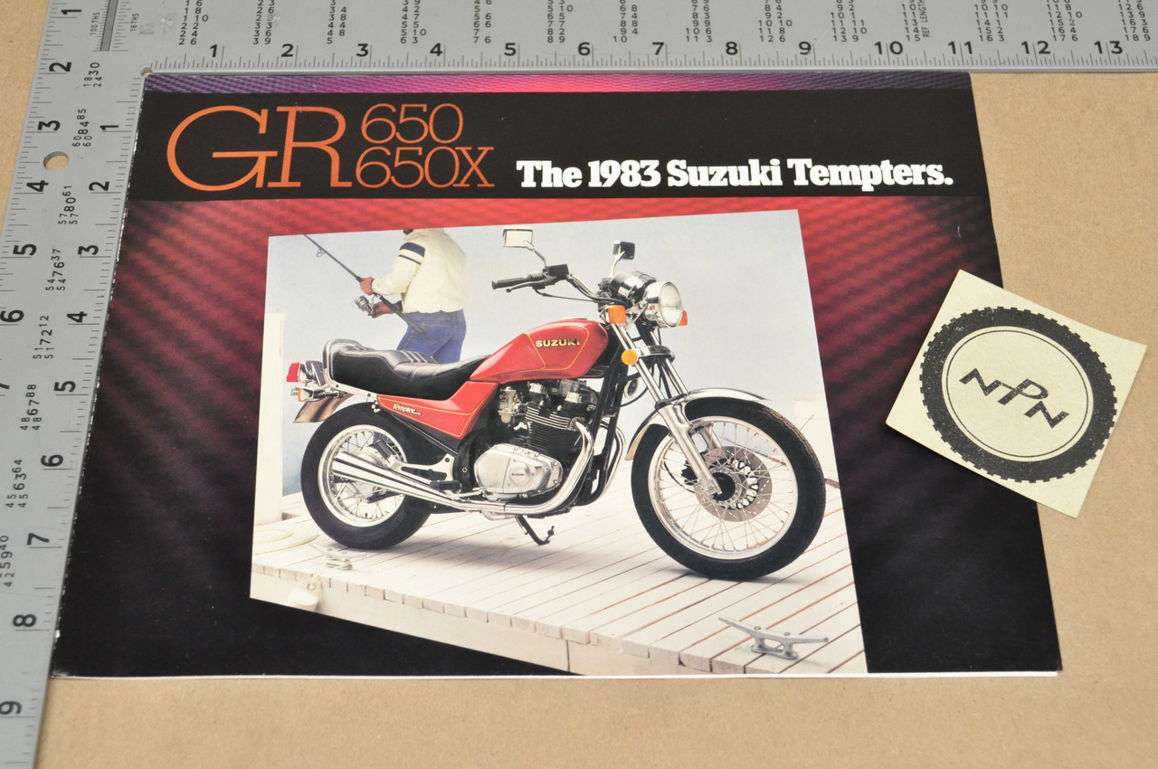 Vintage NOS 1983 Suzuki GR650 Tempter GR650 X Motorcycle Dealer Brochure OEM