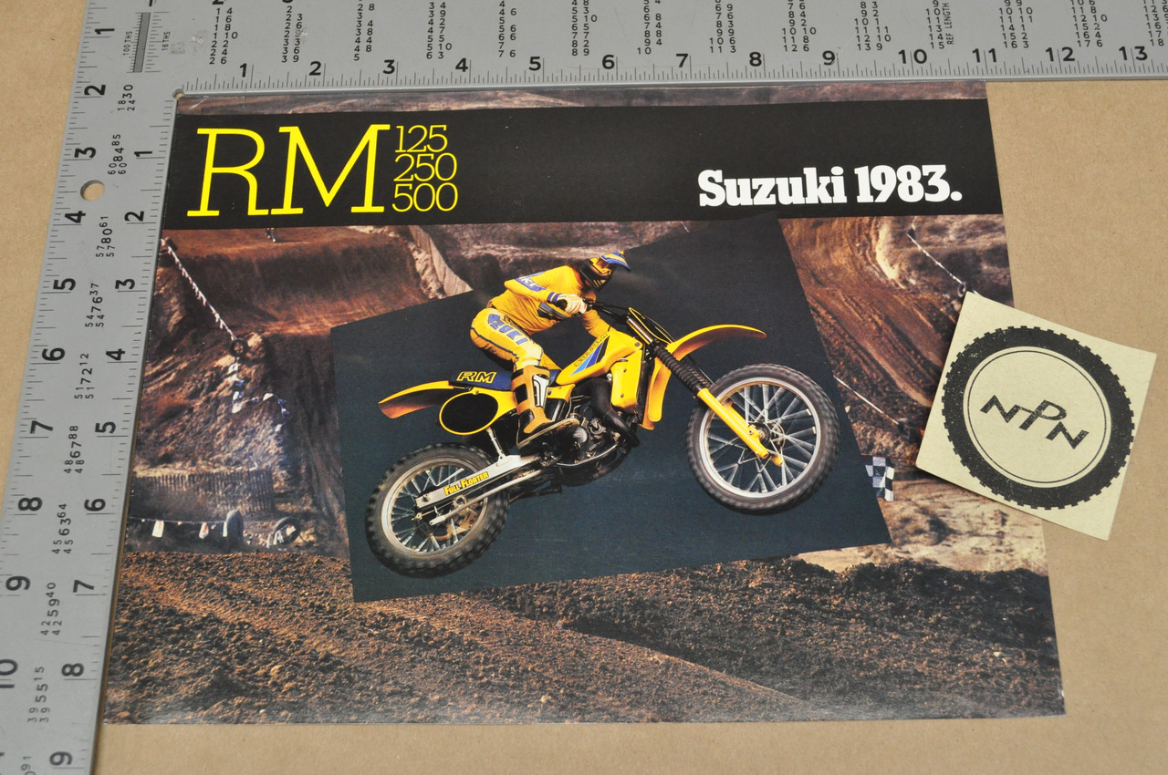 Vintage NOS 1983 Suzuki RM125 RM250 RM500 Motorcycle Brochure Dealer Specs OEM
