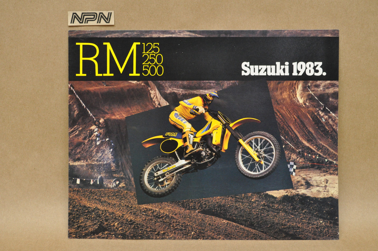 Vintage NOS 1983 Suzuki RM125 RM250 RM500 Motorcycle Brochure Dealer Specs OEM