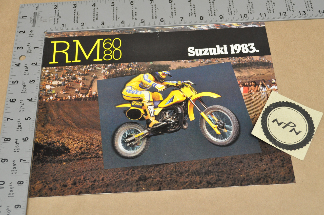 Vintage NOS 1983 Suzuki RM60 RM80 Motorcycle Brochure Dealer Specs OEM