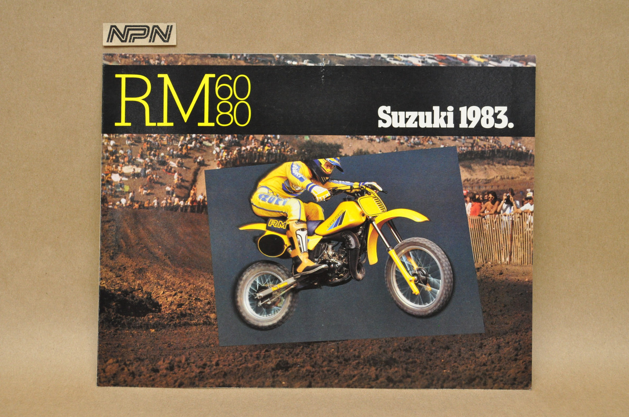 Vintage NOS 1983 Suzuki RM60 RM80 Motorcycle Brochure Dealer Specs OEM