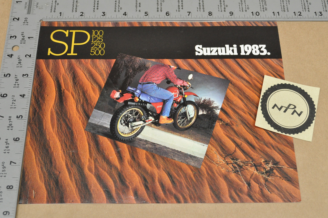 Vintage NOS 1983 Suzuki SP100 SP125 SP250 SP500 Motorcycle Brochure Dealer Specs