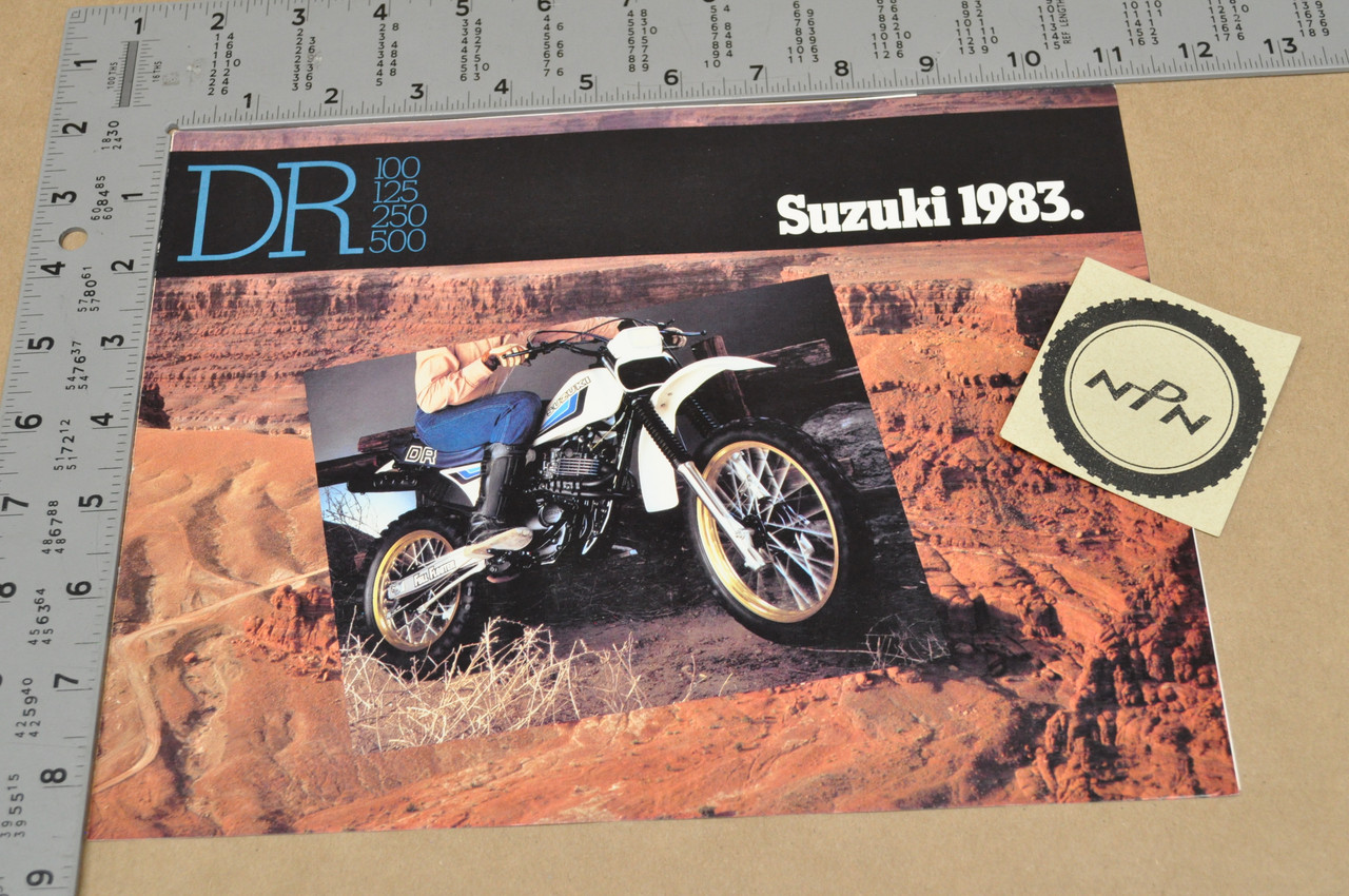 Vintage NOS 1983 Suzuki DR100 DR125 DR250 DR500 Motorcycle Brochure Dealer Specs