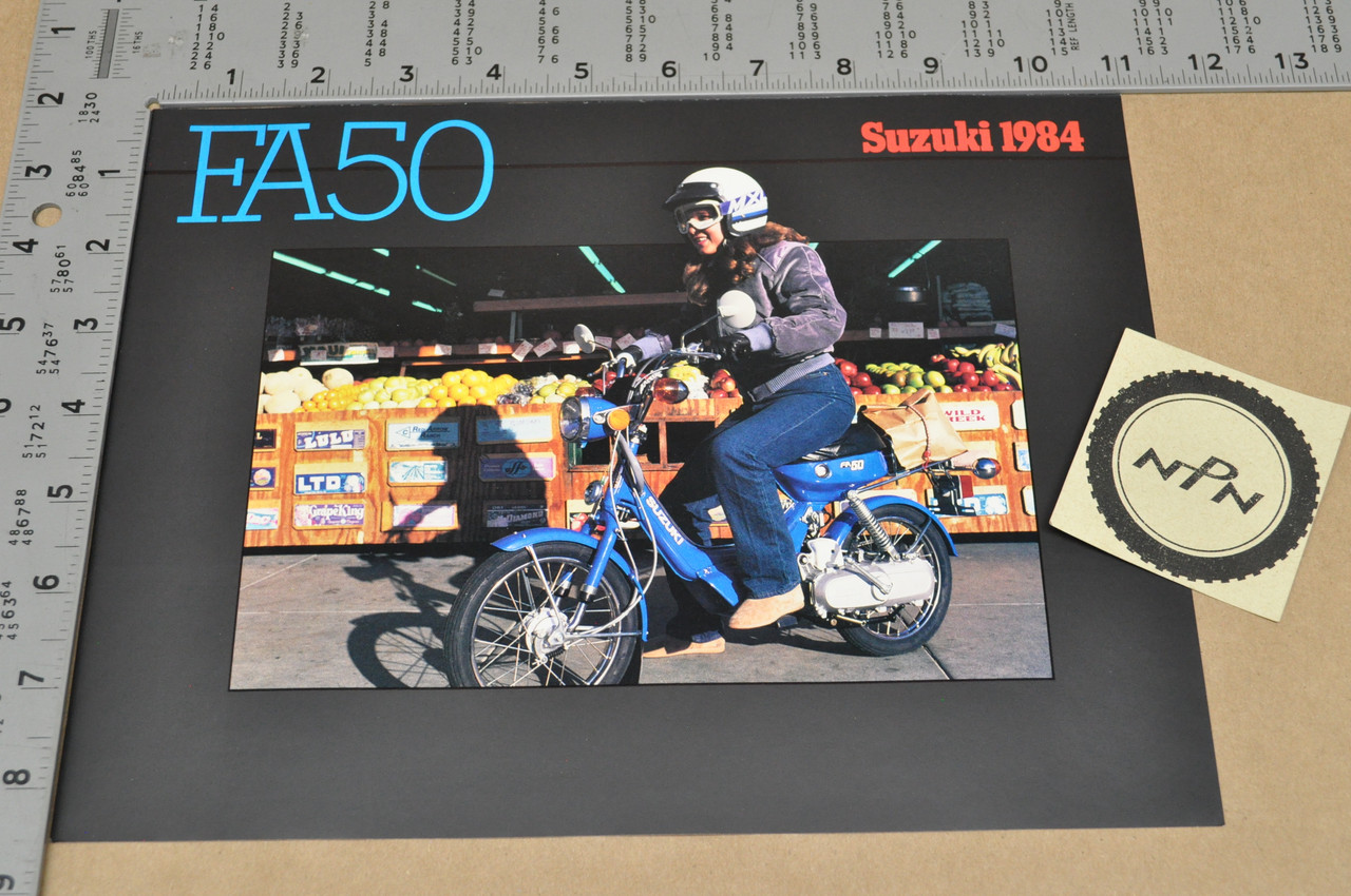 Vintage NOS 1984 Suzuki FA50 Moped Motorcycle Brochure Dealer Specs OEM