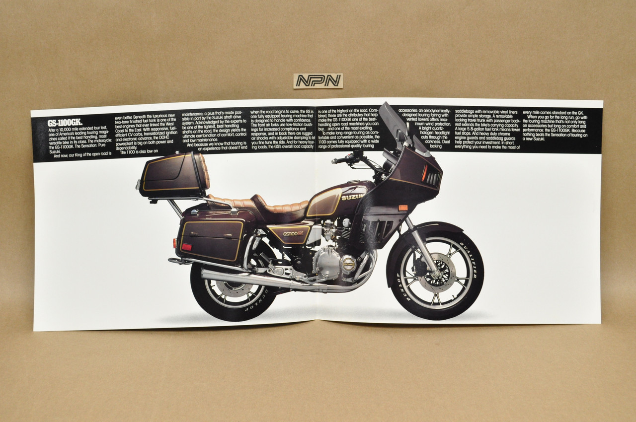 Vintage NOS 1983 Suzuki GS1100 GK Motorcycle Brochure Dealer Specs OEM