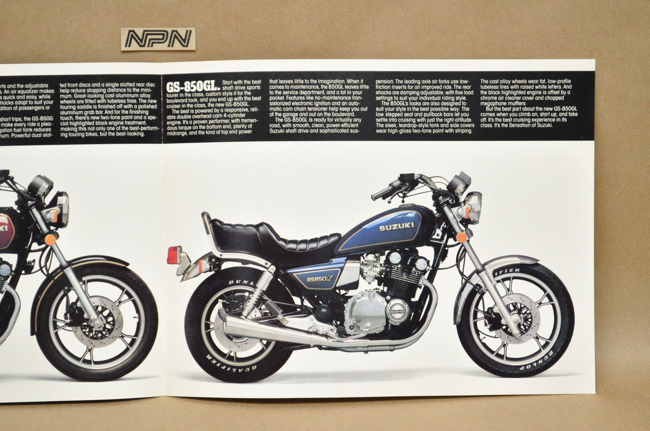 Vintage NOS 1983 Suzuki GS850 G GS850 GL Motorcycle Brochure Dealer Specs OEM