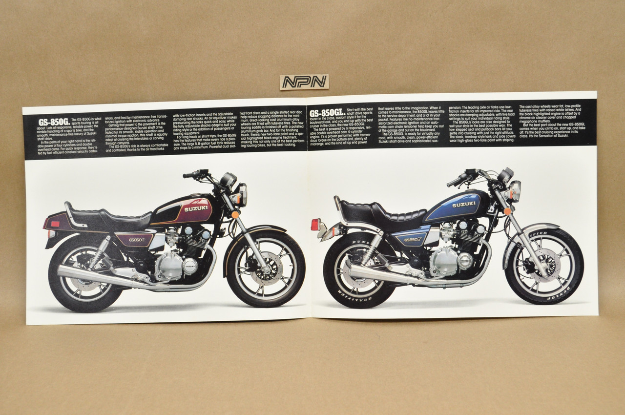 Vintage NOS 1983 Suzuki GS850 G GS850 GL Motorcycle Brochure Dealer Specs OEM