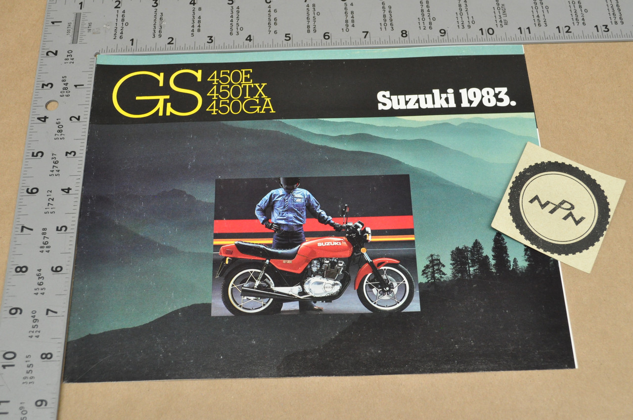 Vintage NOS 1983 Suzuki GS450 E GS450 TX GS450 GA Brochure Dealer Specs OEM