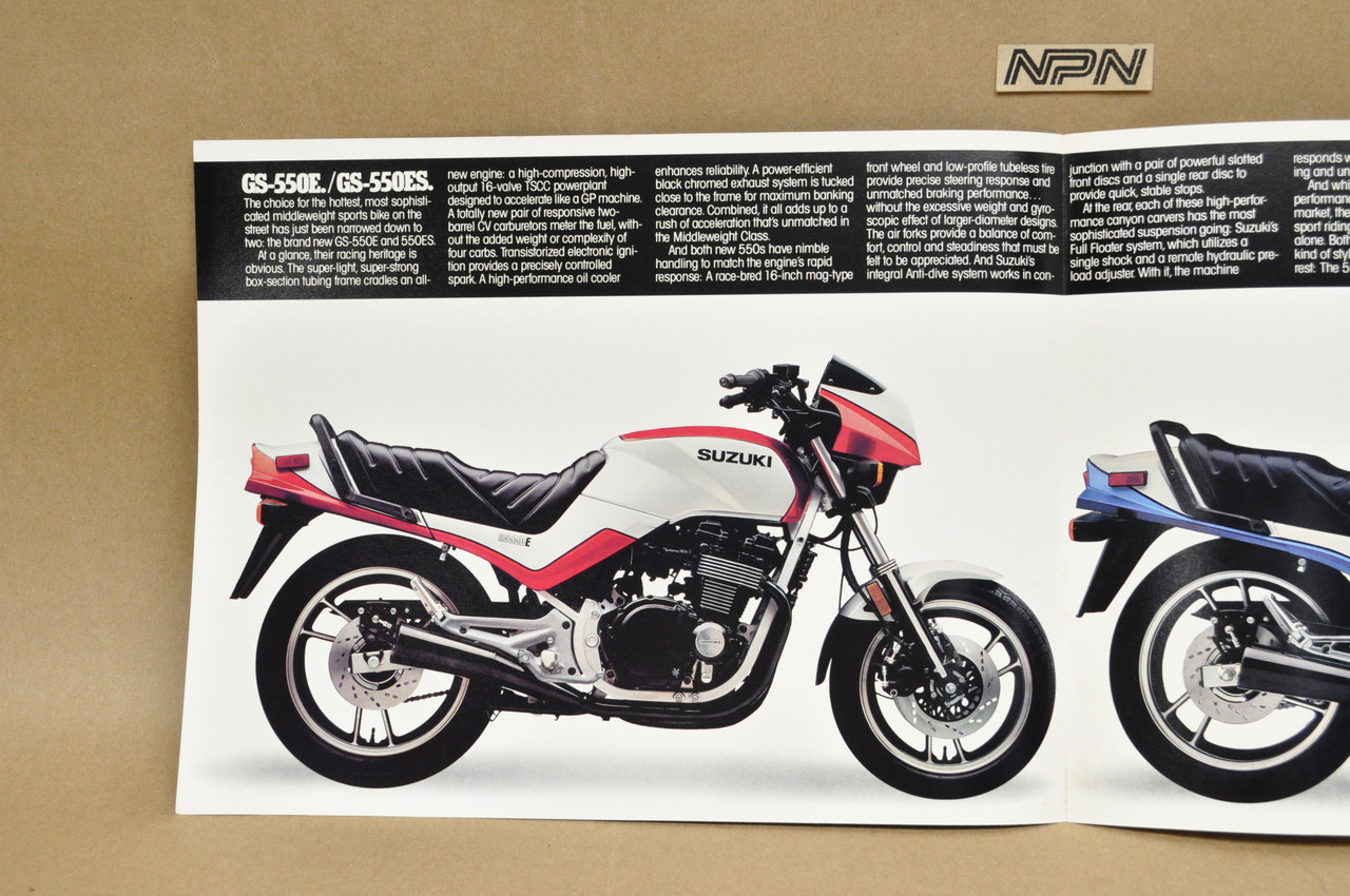 Vintage NOS 1983 Suzuki GS550 E GS550 ES Brochure Motorcycle Dealer Specs OEM