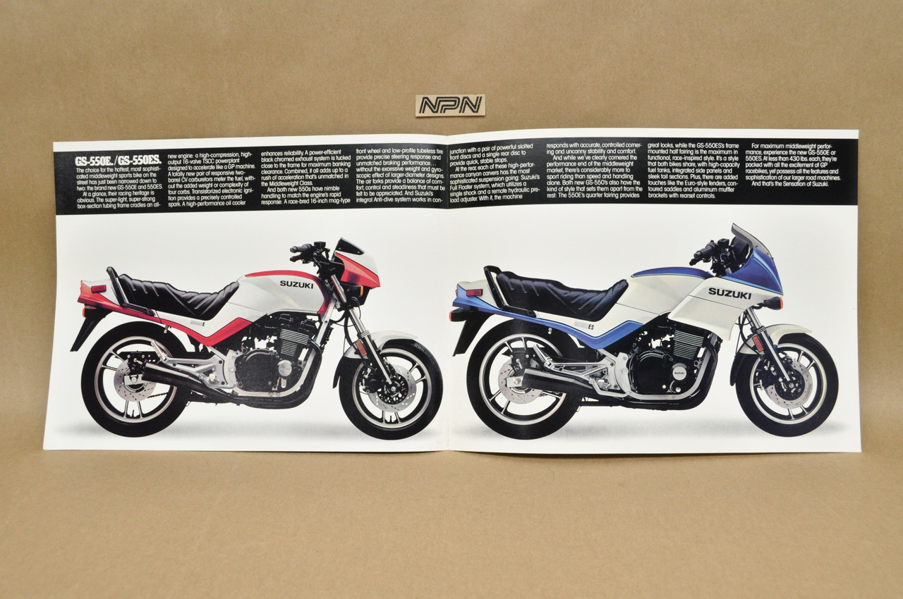 Vintage NOS 1983 Suzuki GS550 E GS550 ES Brochure Motorcycle Dealer Specs OEM