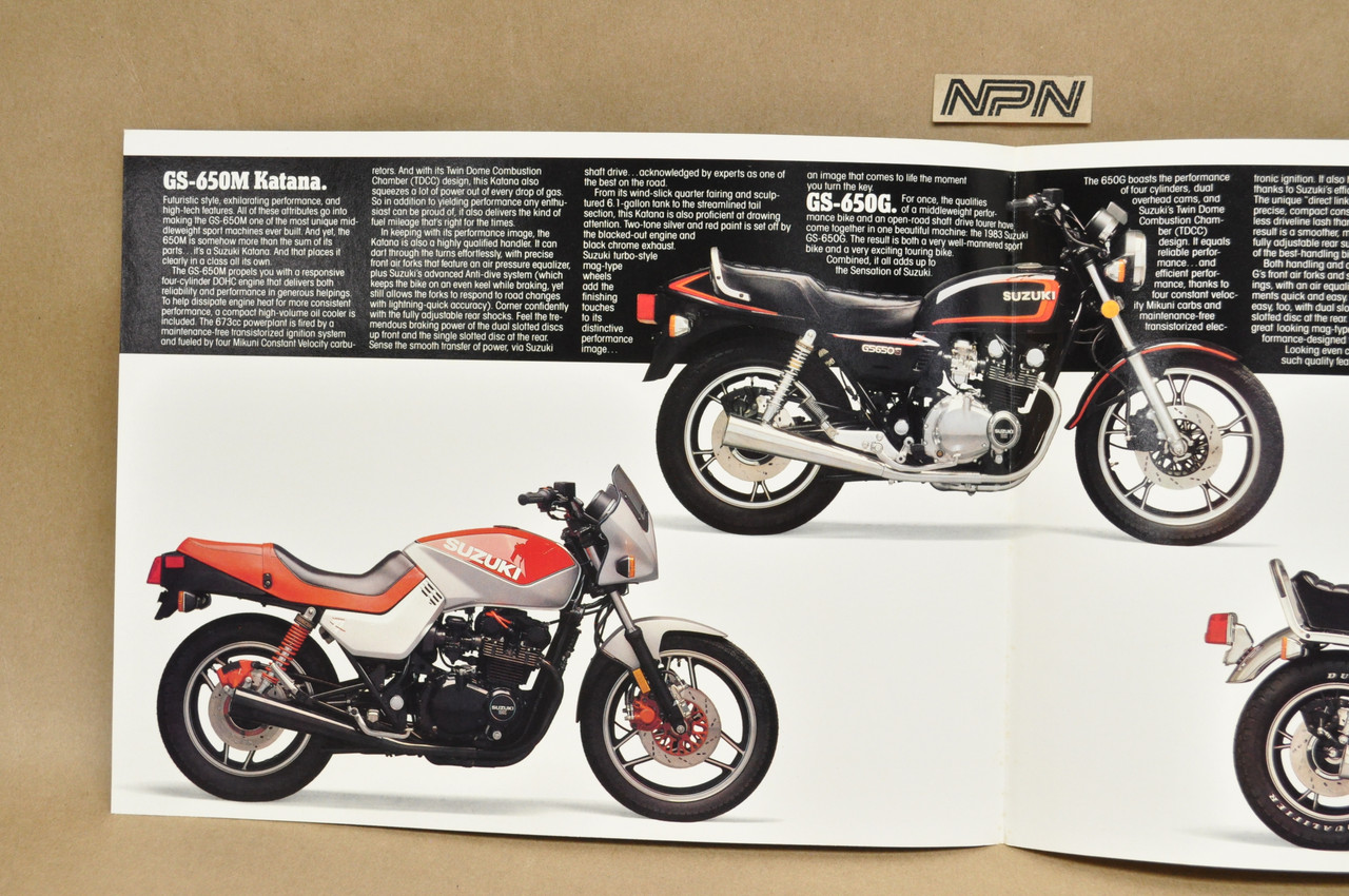 Vintage NOS 1983 Suzuki GS650 M GS650 G GS650 GL Brochure Dealer Specs OEM