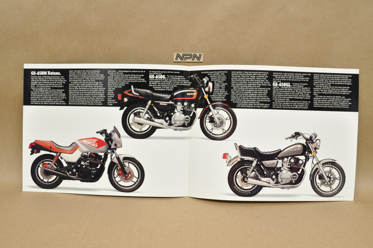 Vintage NOS 1983 Suzuki GS650 M GS650 G GS650 GL Brochure Dealer Specs OEM