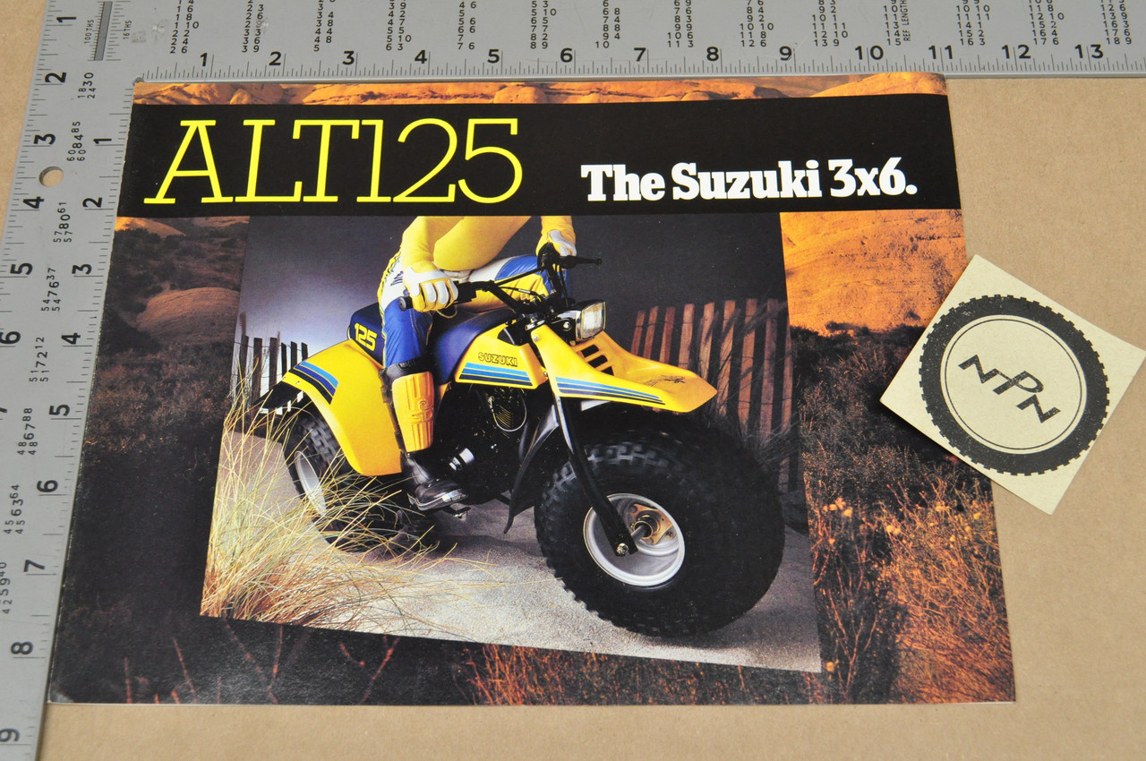 Vintage NOS 1983 Suzuki ALT125 3x6 3 Wheeler ATV Brochure Dealer Specs OEM