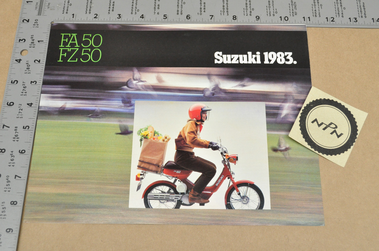 Vintage NOS 1983 Suzuki FA50 Shuttle FZ50 Moped Brochure Dealer Specs OEM