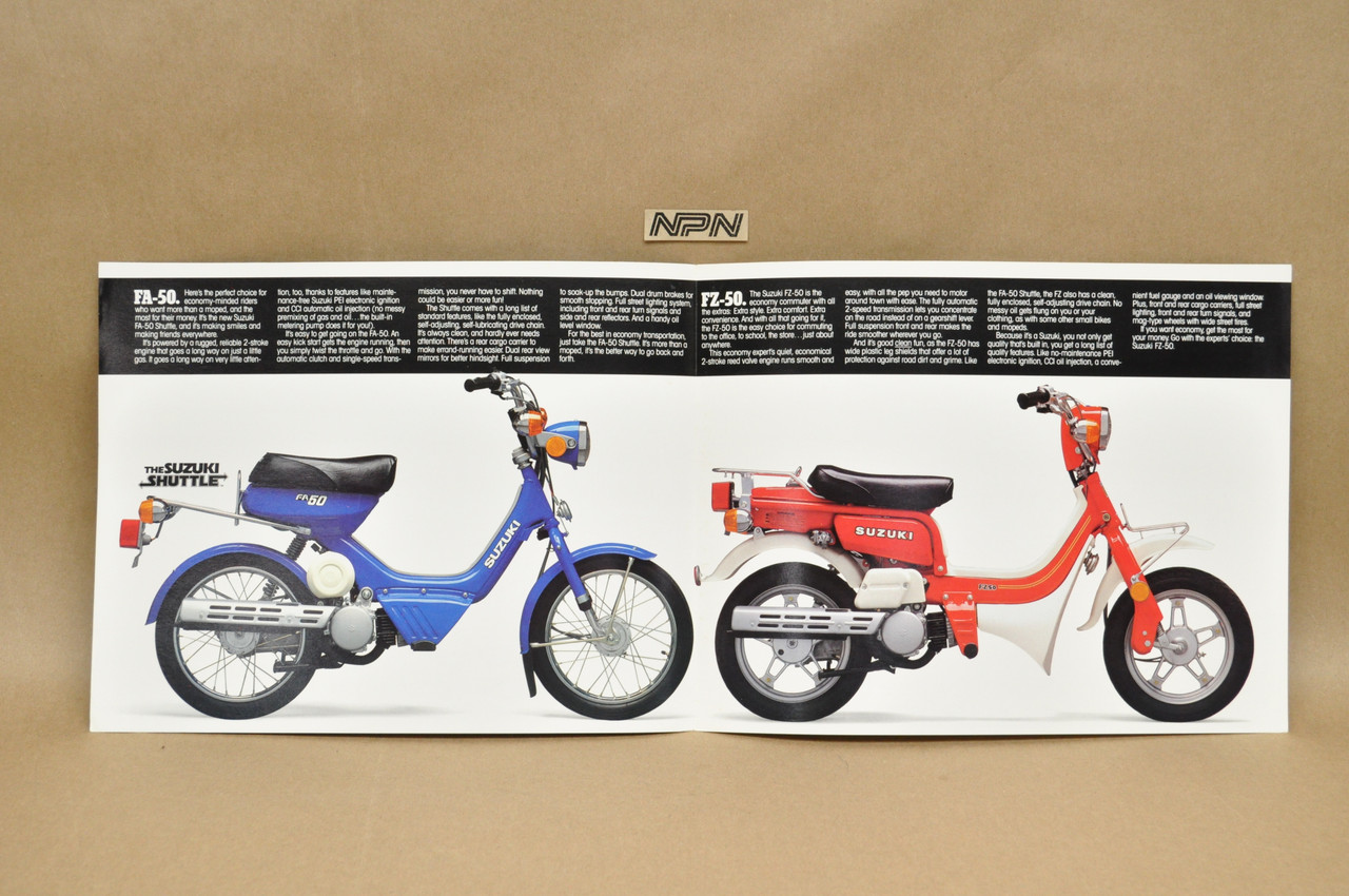 Vintage NOS 1983 Suzuki FA50 Shuttle FZ50 Moped Brochure Dealer Specs OEM