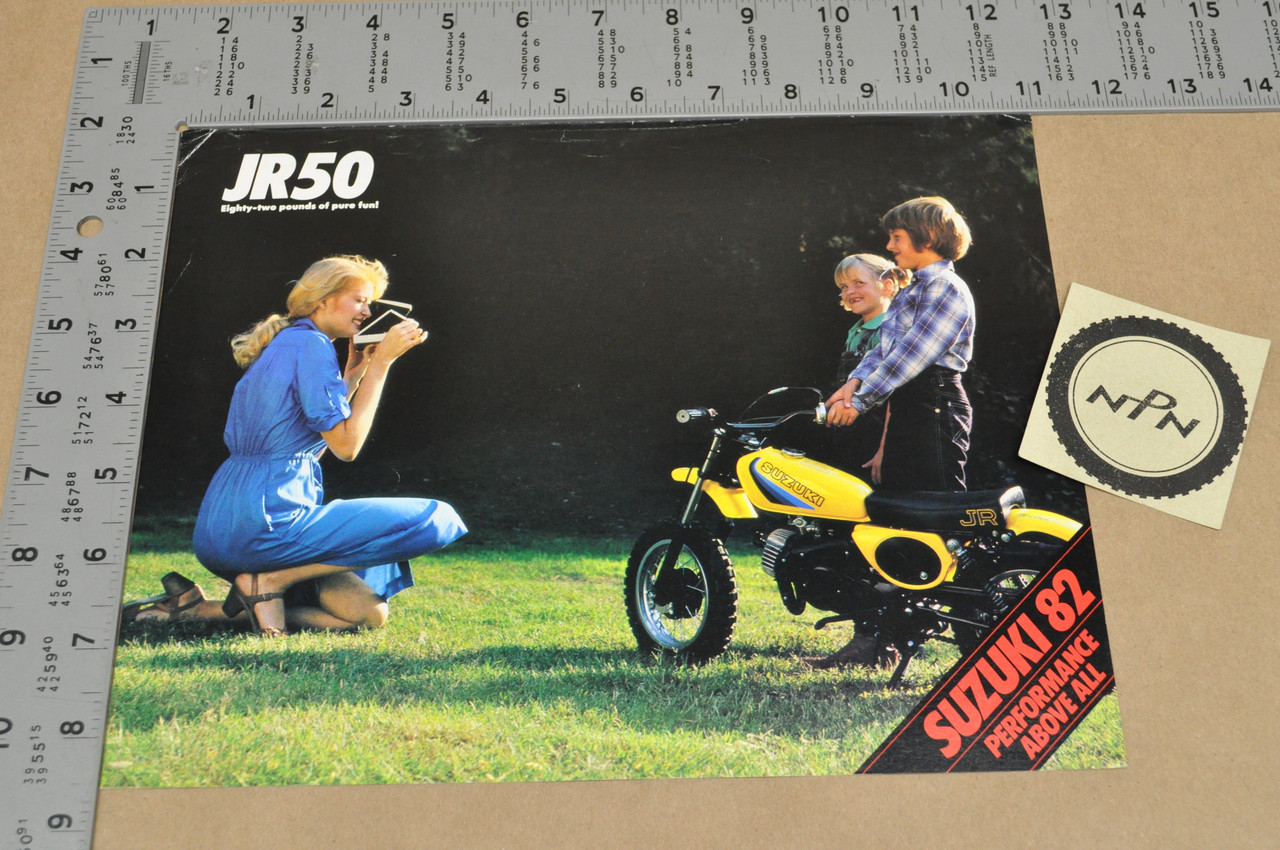 Vintage NOS 1982 Suzuki JR50 Brochure  Motorcycle Dealer Specs OEM