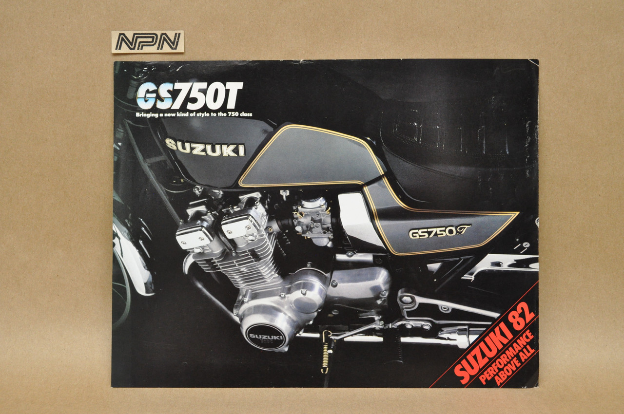 Vintage NOS 1982 Suzuki GS750 T Brochure  Motorcycle Dealer Specs OEM