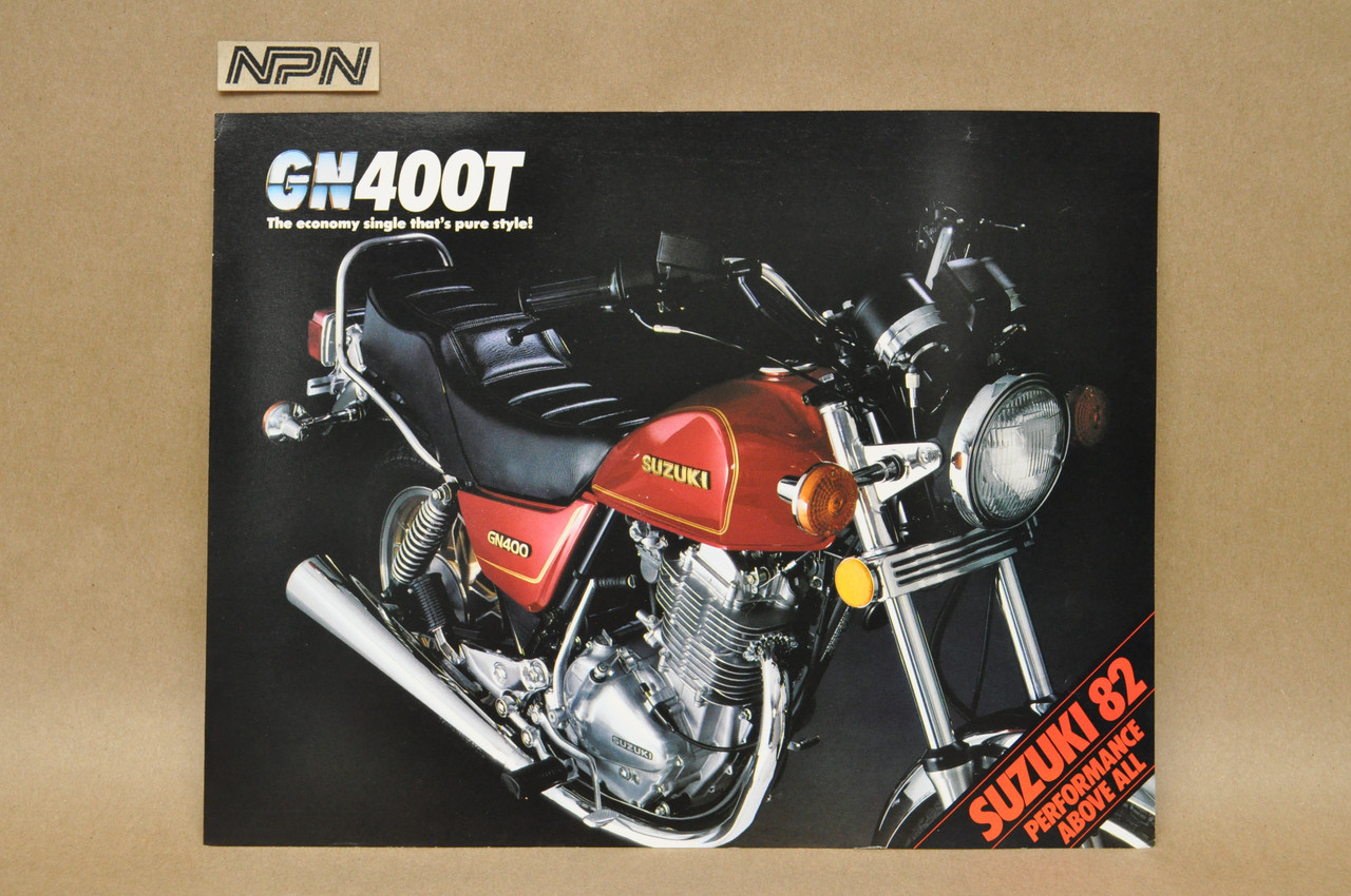 Vintage NOS 1982 Suzuki GN400 T Brochure  Motorcycle Dealer Specs OEM