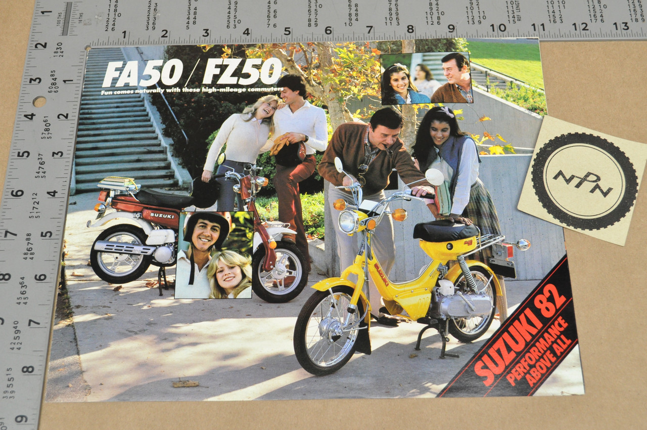 Vintage NOS 1982 Suzuki FA50 Shuttle FZ50 Brochure Moped Dealer Specs OEM