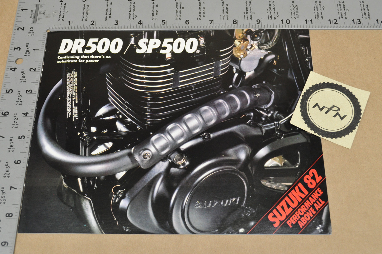 Vintage NOS 1982 Suzuki DR500 SP500 Brochure Moped Dealer Specs OEM