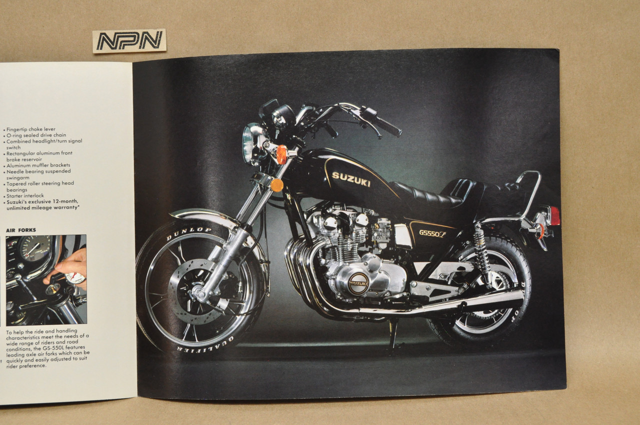 Vintage NOS 1982 Suzuki GS550 L Brochure Motorcycle Dealer Specs OEM