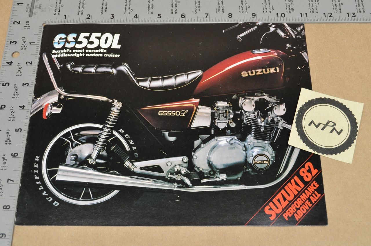 Vintage NOS 1982 Suzuki GS550 L Brochure Motorcycle Dealer Specs OEM