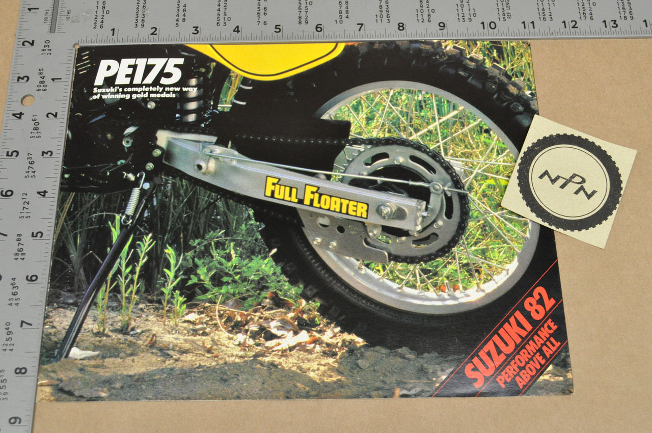 Vintage NOS 1982 Suzuki PE175 Brochure Motorcycle Dealer Specs OEM