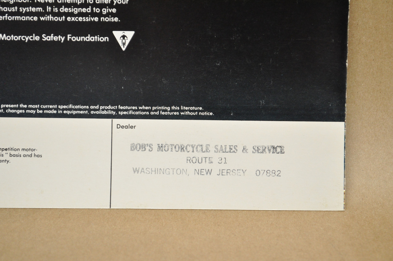 Vintage NOS 1982 Suzuki PE175 Brochure Motorcycle Dealer Specs OEM