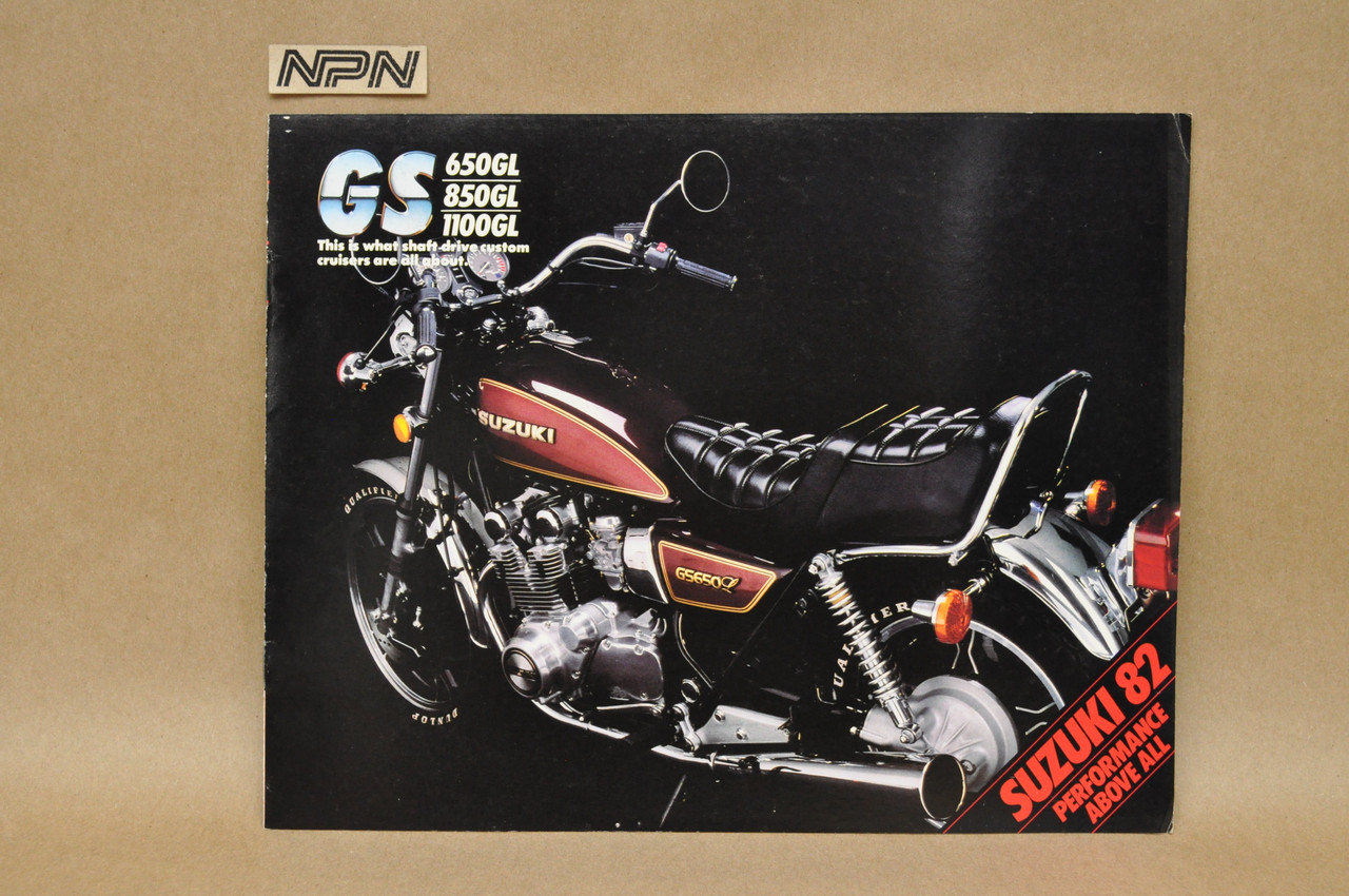 Vintage NOS 1982 Suzuki GS650 GL GS850 GL GS1100 GL Brochure Dealer Specs OEM