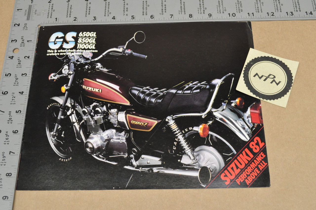 Vintage NOS 1982 Suzuki GS650 GL GS850 GL GS1100 GL Brochure Dealer Specs OEM