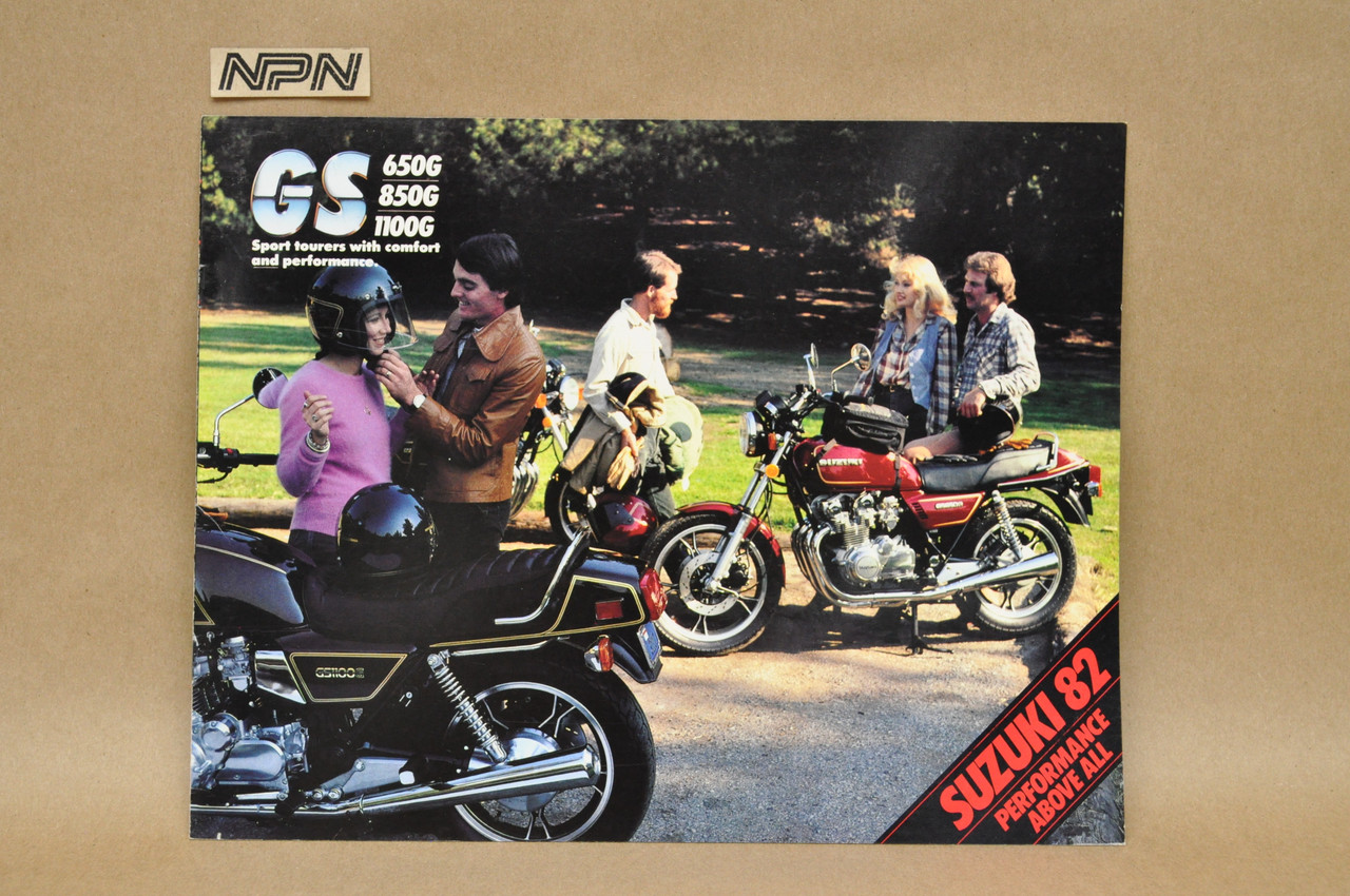 Vintage NOS 1982 Suzuki GS650 G GS850 G GS1100 G Brochure Dealer Specs OEM