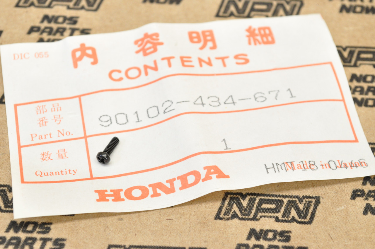NOS Honda CB650 CBX CMX450 FT500 VF1000 VF1100 VF700 VF750 Screw 90102-434-671