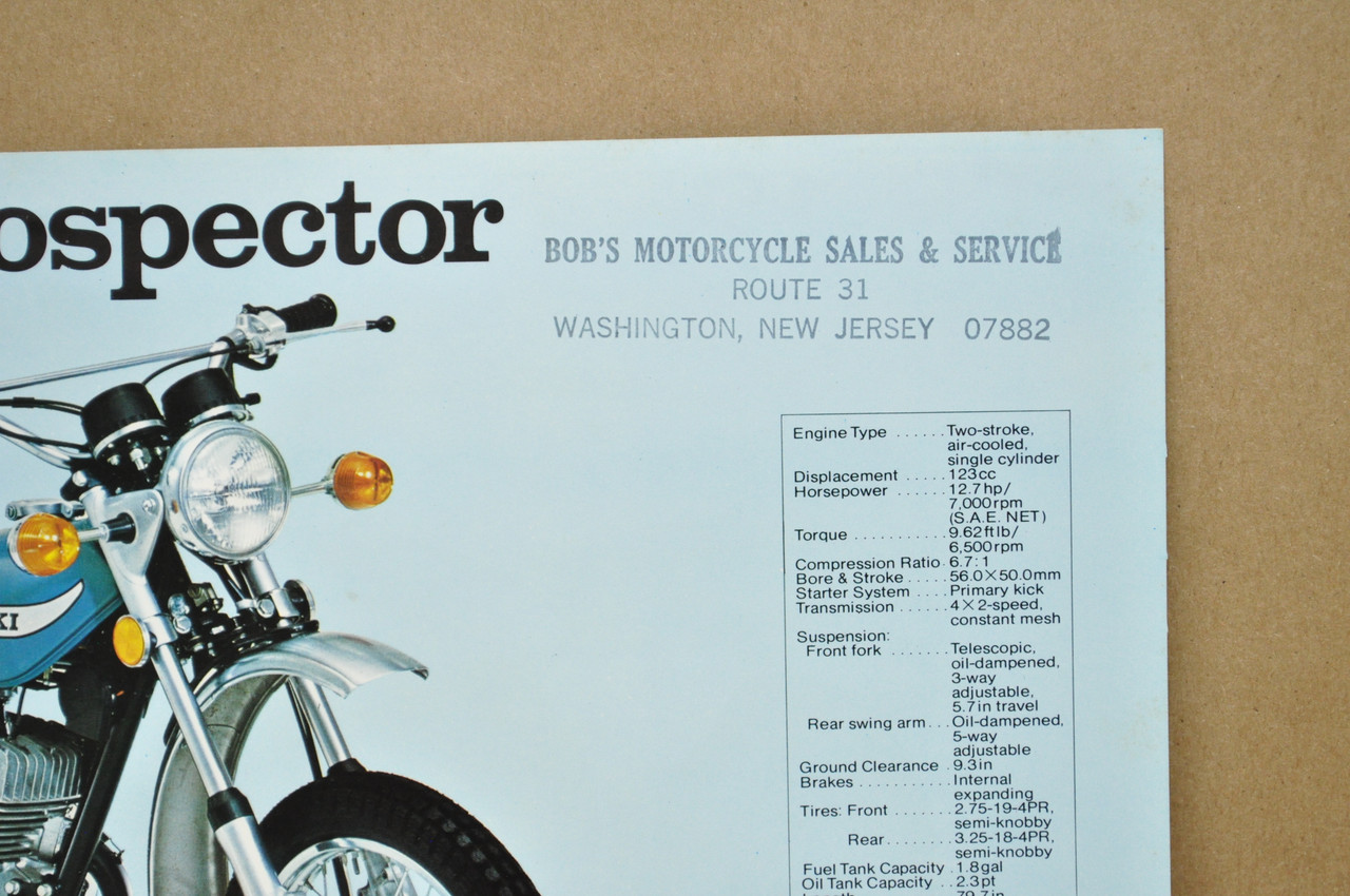 VTG NOS 1975 Suzuki TS125 Duster TC125 Prospector Brochure Dealer Specs OEM