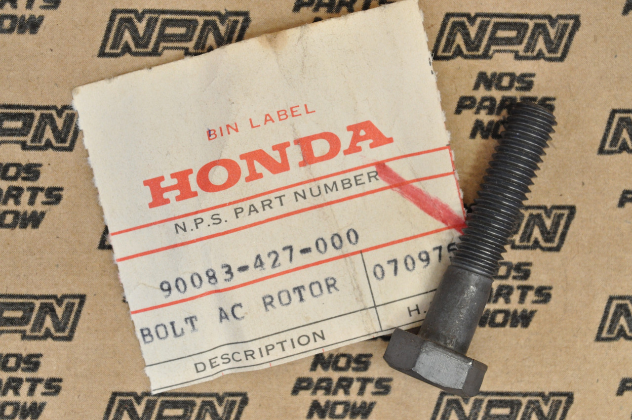 NOS Honda CB125 XL125 XL185 XR185 XR200 Flywheel Stator Rotor Bolt 90083-427-000
