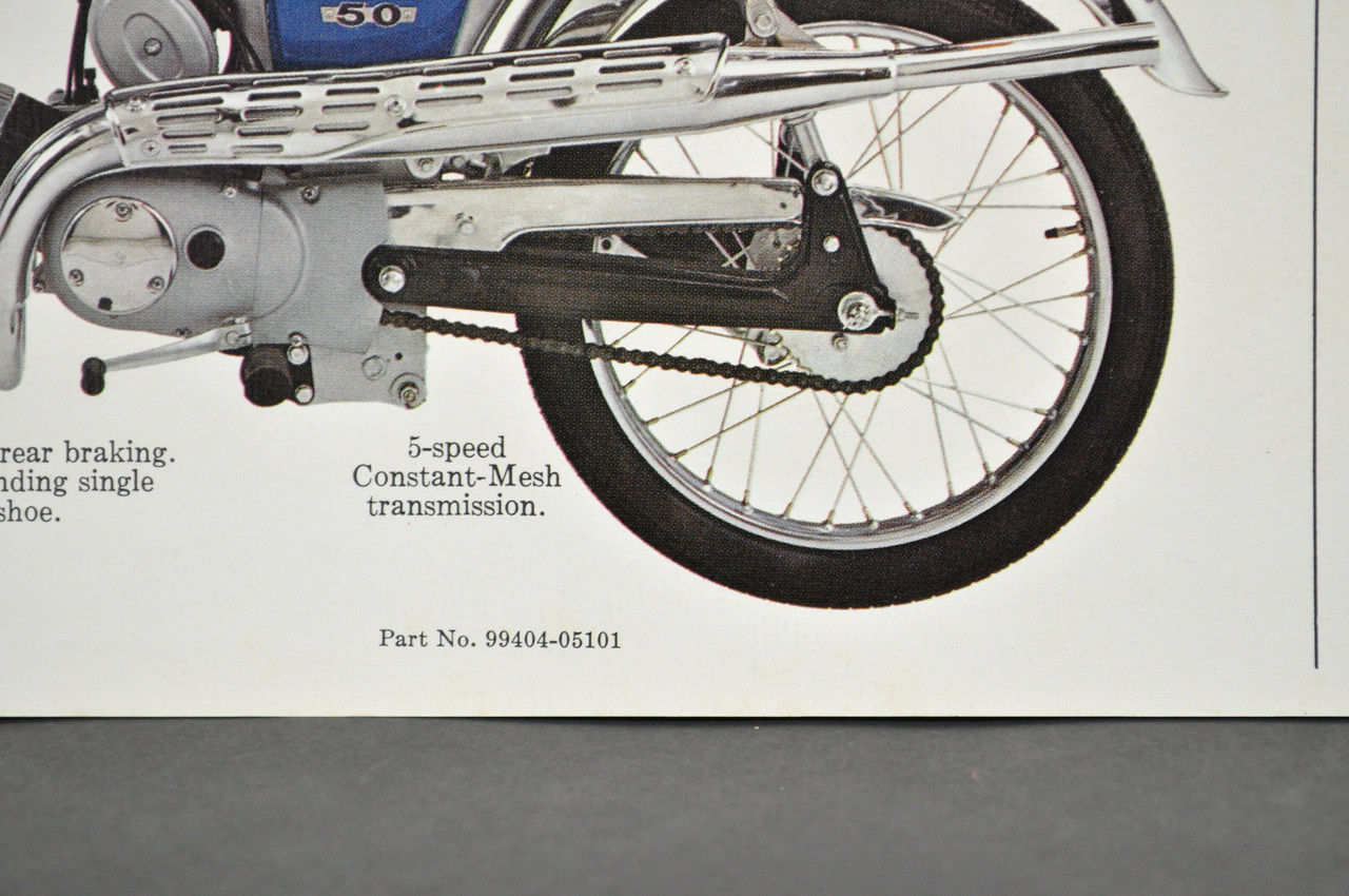 Vintage NOS 1969-70 Suzuki AS50 Maverick Motorcycle Brochure Dealer Specs OEM