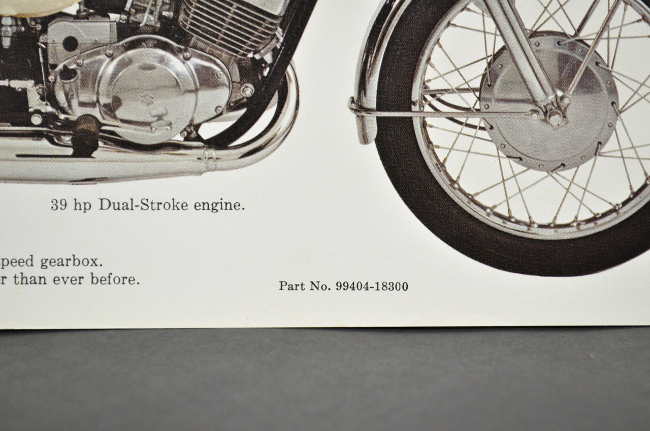 Vintage NOS 1969-70 Suzuki T350 Rebel Motorcycle Brochure Dealer Specs OEM