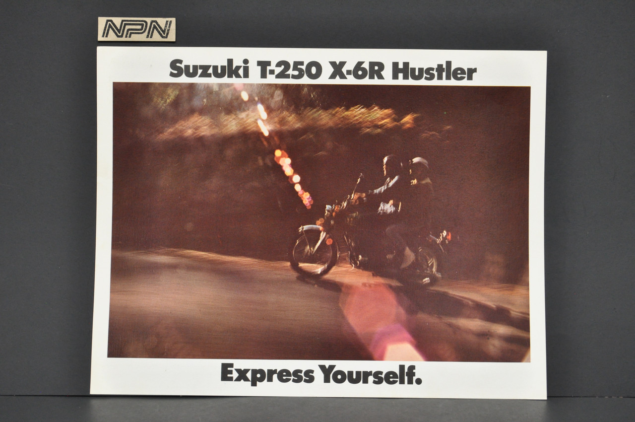Vintage NOS 1969-70 Suzuki T250 X6R Hustler Motorcycle Brochure Dealer Specs OEM