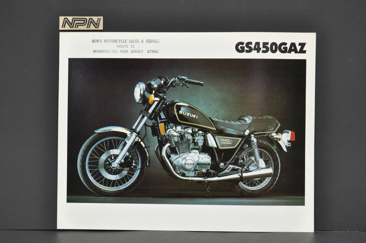 Vintage NOS 1982 Suzuki GS450 GAZ GS450 GA Suzimatic Brochure Dealer Specs OEM