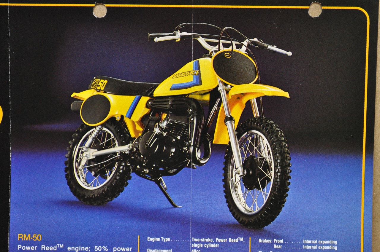 Vintage 1979 Suzuki RM80 RM50 Motocross Brochure Motorcycle Dealer Specs OEM