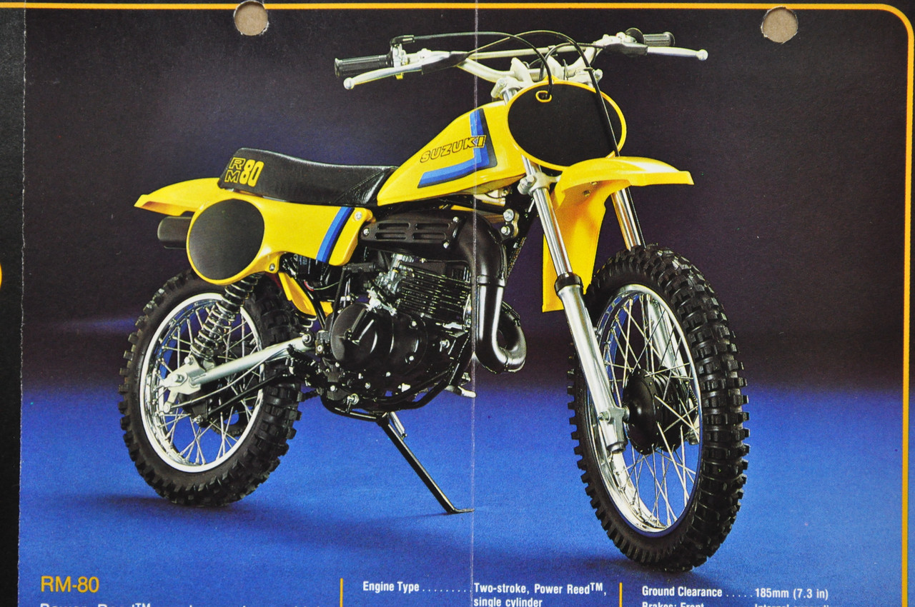Vintage 1979 Suzuki RM80 RM50 Motocross Brochure Motorcycle Dealer Specs OEM