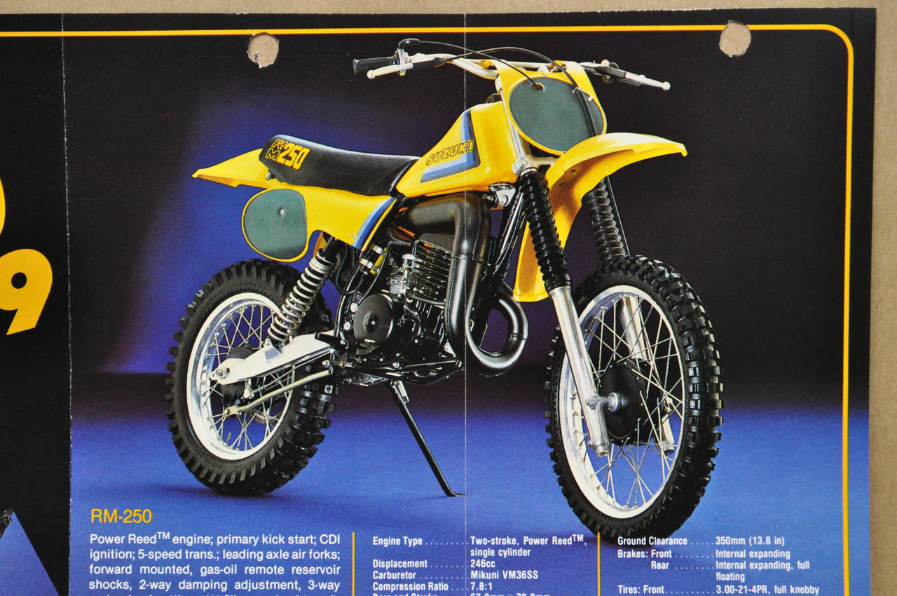Vintage 1979 Suzuki RM250 RM400 Motocross Brochure Motorcycle Dealer Specs OEM