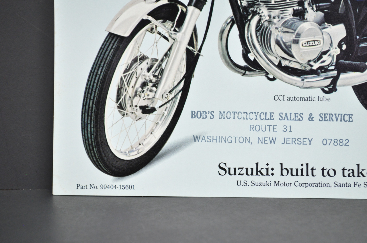 Vintage NOS 1973 Suzuki T500 K Titan GT185 K Adventurer Brochure Dealer Specs